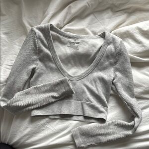 Garage Gray Fitted 3/4 Sleeve Bodysuit